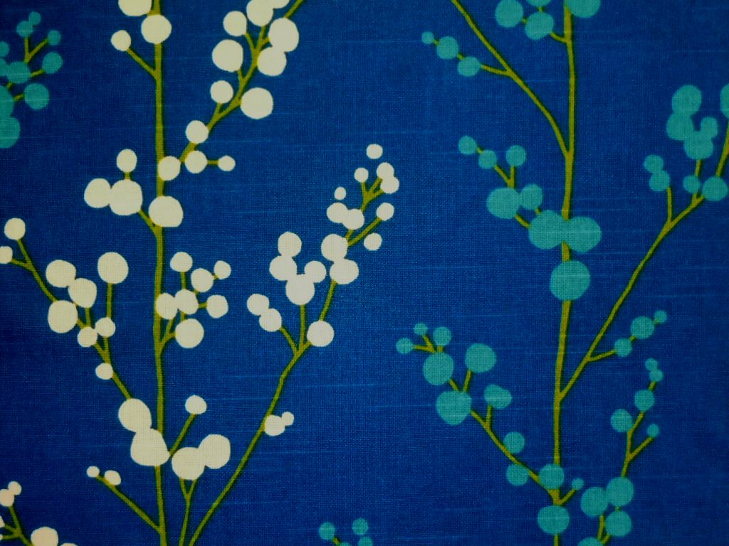 Contemporary Floral in Nautical Blue Home Decor Fabric