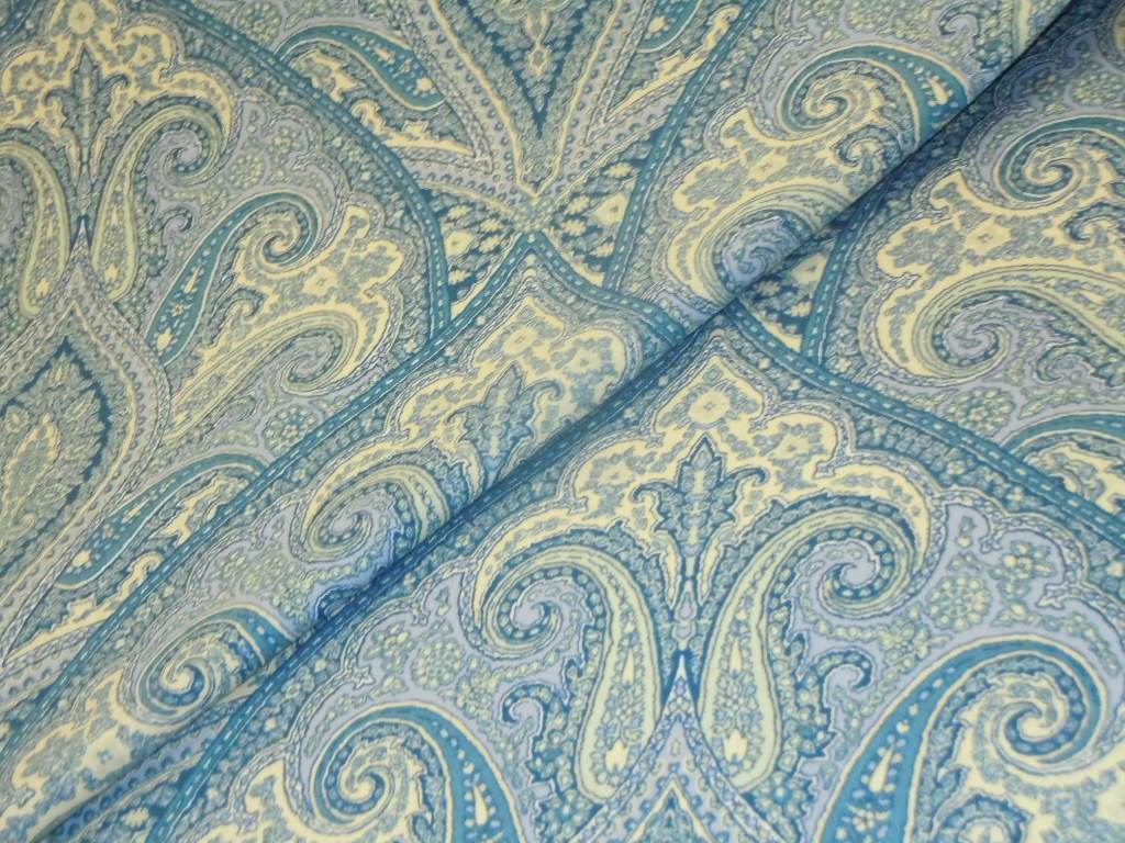 Lavender Blue Paisley home decorating fabric