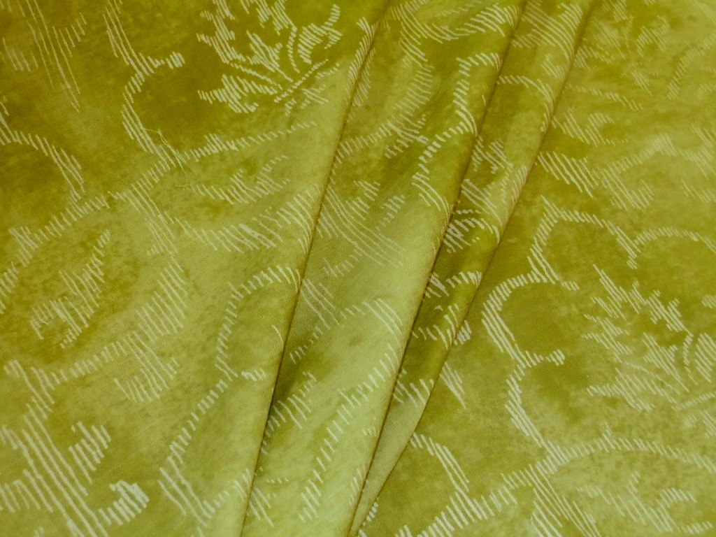 Linen Screen Print in Olive Hamilton Fabrics pattern Decor