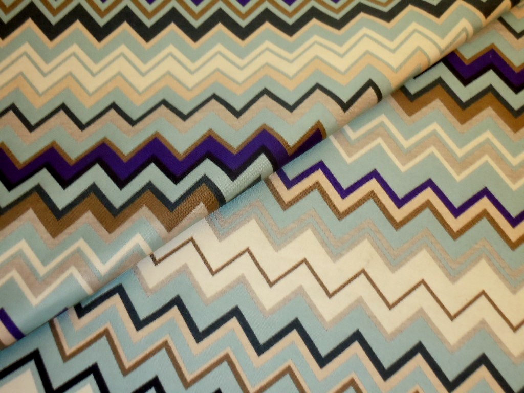 High UV Outdoor Fabric Pattern Tacking in Blues/Browns