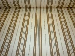 Classic Cream tan Stripe Laura & Kiran fabric Pattern 2231 on cutting table