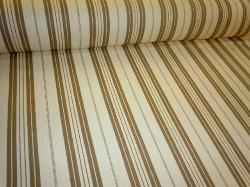 Angled image of Cream Tan Laura & Kiran Pattern 2231 Classic Stripe fabric