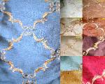 embroidered faux silk Pattern Abruzzo colors