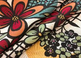 Pattern Amaryllis color Blossom upholstery and home decor fabric