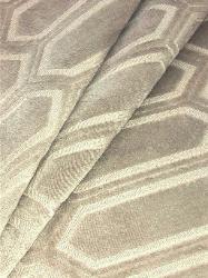 cut velvet fabric in a traditional lattice pattern