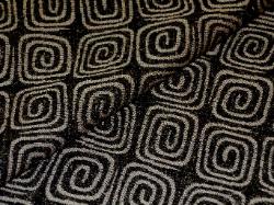 textured simple modern greek key design, Barrymore Charcoal Upholstery Fabric
