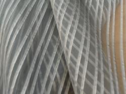 Black Tie Silver Charcoal Sheer double wide drapery fabric