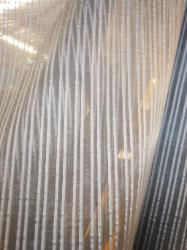 Pattern Black Tie color Silver Charcoal double wide drapery sheer fabric