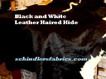 Click for  Black and White Leather Haired Hide Page