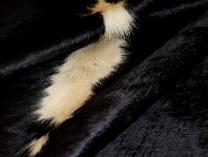 Black and White Leather Haired Hide this is a full skin hide hand crafted in Brazil