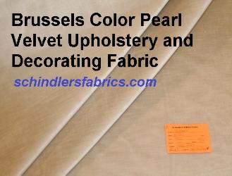 Brussels Color Pearl Velvet Upholstery and Decorating Fabric from JB Martin Fabrics