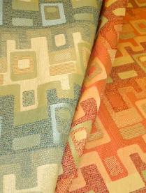 Draped curtain image of Pattern Calder Upholstery Fabric Contemporary Geometric Pattern
