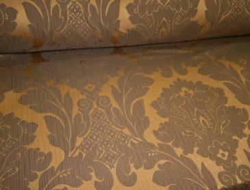 Candice Olson Pattern Pearson Color Bronze Fabric a rich contemporary damask pattern home decor and interior design fabric, with a slight crinkled, ribbed and padded effect, from the Candice Olson Collection
