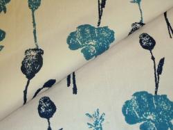 upscale floral screen print  a designer multipurpose decorating fabric