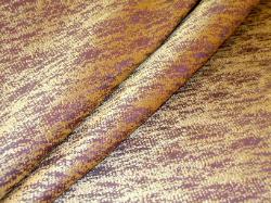 golden natural accents on purple ground  designer upholstery decorating fabric