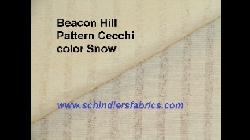 Click for video and image page of Beacon Hill Linen Belgium made Cecchi casement in Snow