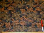 Falling Leaves Color Teal Chenille Upholstery Fabric Sample