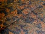 Falling Leaves Color Teal Chenille Upholstery Fabric
