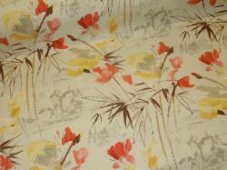 Pattern Chizoba color Tumbleweed medium weight  multiuse home decorating  vintage barkcloth fabric