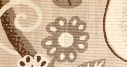 Swatch of floral botanical print P Kaufmann Fabric Pattern Chloe Color Stone