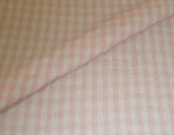 Closeup folded image of Clambake Gingham Color Blossom Fabric Ralph Lauren Pattern LCF62347F