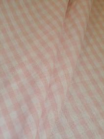 Draped curtain image of Ralph Lauren Pattern LCF62347F Clambake Gingham Color Blossom Fabric