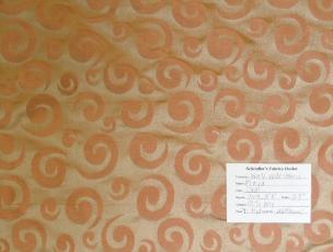 Schindler's Fabrics Shop tag for color Coral pattern Maya interior decorating fabric