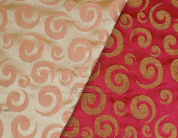 Colors Coral or Wine Home Decor Pattern Maya Fabric