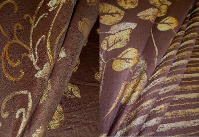 Color Espresso Home Decor Fabric Coordinates Floral and Stripe fabrics for interior design