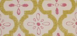 Swatch of floral trellis screen print Braemore Pattern Conservatory Color Dew