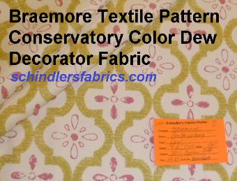 Braemore Textile Pattern Conservatory Color Dew Decorator Fabric