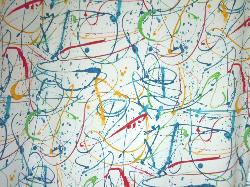 colorful contemporary painter's drop cloth design multipurpose home decor fabric