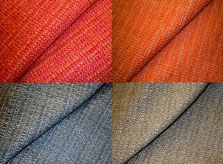Covington Fabrics Pattern Jackie O upholstery fabrics in colors Fruit Punch, Mandarin, Denim or Gunmetal