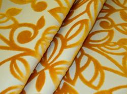 Cut Velvet Fabric Pattern Everly in Gold for upholstery