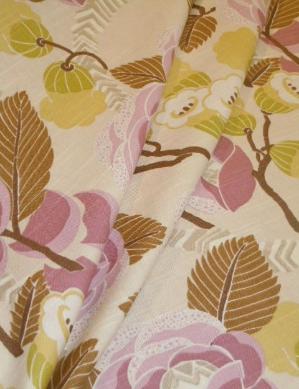 Draped curtain image of P Kaufmann Fabric's Pattern Deco Diva Color Dusk
