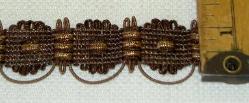 Color Wenge 552 Decorative Basketweave Border Gimp Fabric Trim