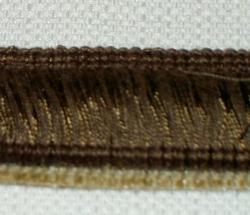 Decorative Two Tone brown tan Brush Fabric Fringe Trim Color 765 by yard Erie Islands design collections