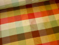 Multicolor Dupioni Silk Decorator Fabric in Checks and Stripes