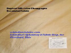Champagne Dupioni Silk Decorator Fabric, a Discounted Closeout