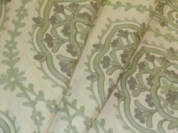 Embroidered Floral Crest Fabric Pattern 14428 Color Mist