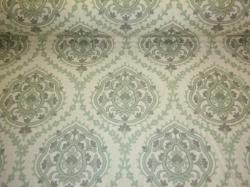 Embroidered Floral Crest Fabric Pattern 14428 Color Mist