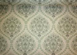 Embroidered Floral Crest Fabric Pattern 14428 Color Mist