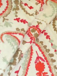 Embroidered Paisley premium high end interior decorating and home decor fabric