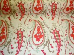 Embroidered Paisley premium high end interior decorating and home decor fabric
