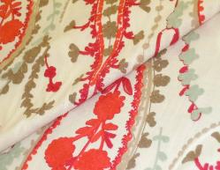 Embroidered Paisley premium high end interior decorating and home decor fabric