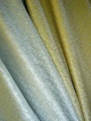 Erie Islands Fabrics Belluno Colors Gold & Silver Doublewide Drapery Fabric Basics drape right