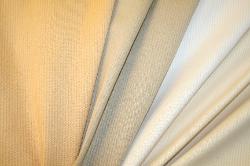 Erie Islands Fabrics Pattern Keith Colors Sunset Earth Shell and Sand Basic Stripes Discount Fabric draped
