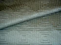 Fabric Upholstery modern contemporary geometric Matelasse aquagreengray gray