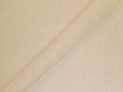 Closeup folded image of Fabricut Covert Color Creme Drapery Sheer Fabric No 2273101, off white Polyester
