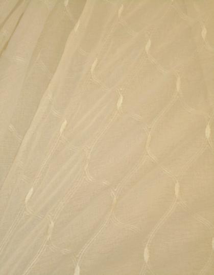 Draped Fabricut Pattern Nanny Color Cream Drapery Curtain Sheer